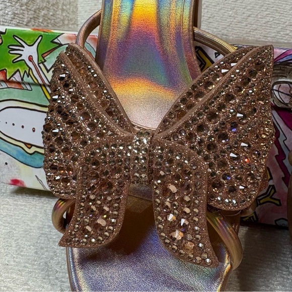 Jeffrey Campbell Fantasies Platform Sandal in Rose Gold Metallic Holographic 8.5 - Picture 10 of 11